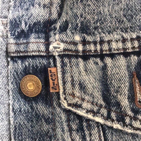 vintage orange tab Levi’s jean jacket xs - Picture 6 of 8